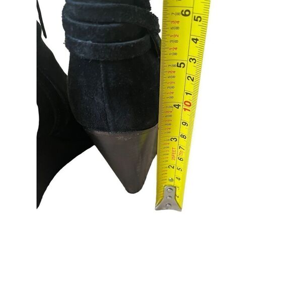 Frye Black Wedge Zip Up Ankle Boots size 8 M  Suede Cece - Picture 6 of 13